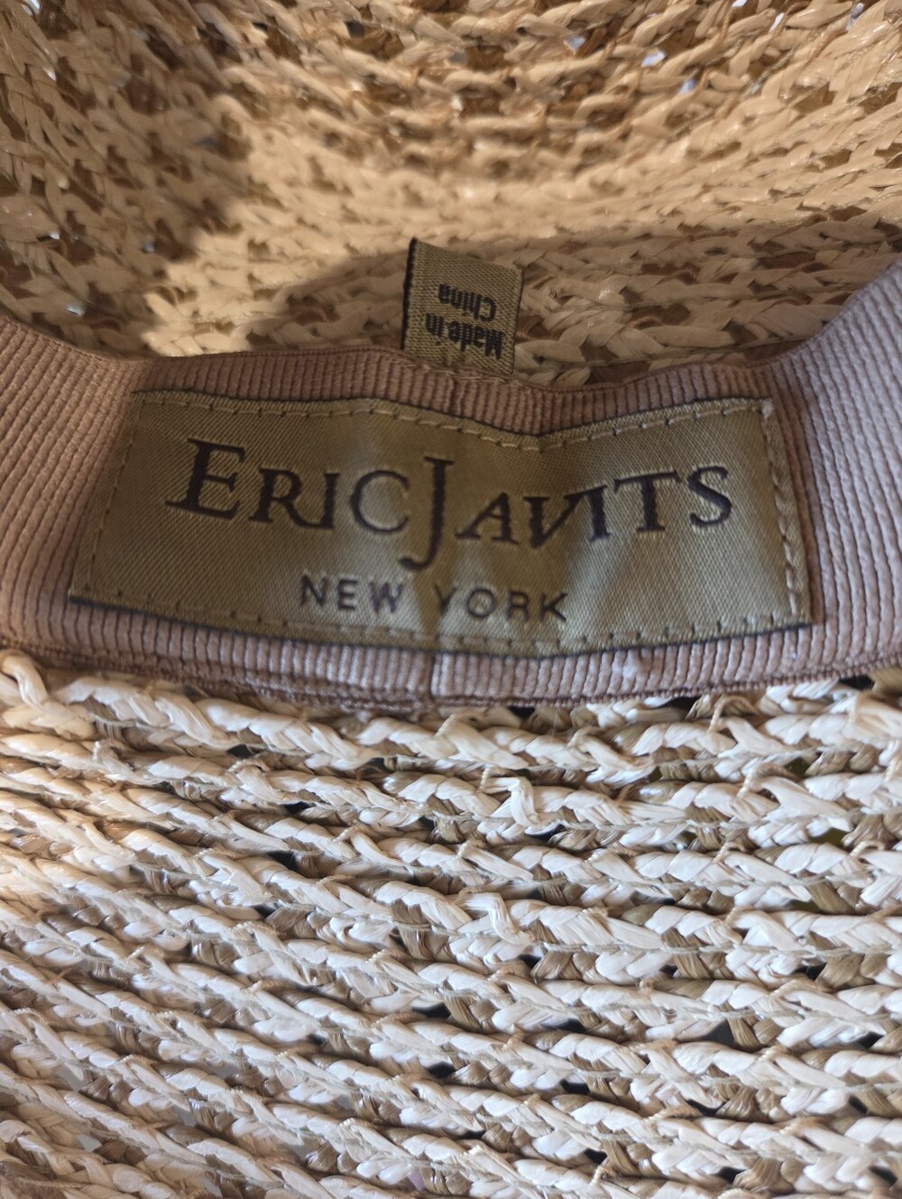 Eric Javits Natural Woven Straw Sun Hat with Open Weave - Picture 4 of 7